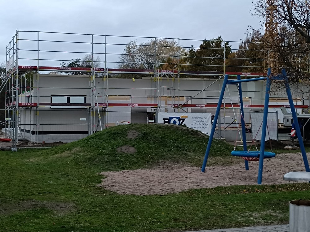 Die neue Trainingshalle macht Fortschritte! TV Crumstadt (Riedstadt